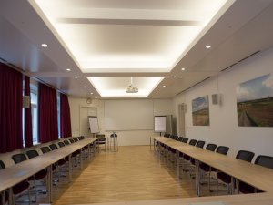 Bürodesign Wien Sitzungssaal neuer Parkett neue Decke