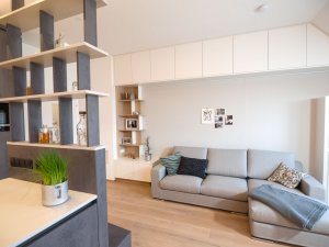 Re-Design Apartment Wohnzimmer modern weiß